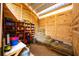 Versatile storage area in barn featuring shelving, hay storage and work space at 20773 Starry St, Orlando, FL 32833