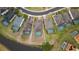 Aerial view of the lot showcasing the backyard pool and proximity to the lake at 2371 Victoria Dr, Davenport, FL 33837