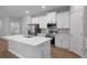 Modern kitchen with stainless appliances, shaker cabinets, and quartz countertops at 4198 Sw 128Th Pl, Ocala, FL 34473
