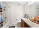 Bathroom featuring a bathtub with shower and a single sink vanity with lots of counter space at 600 Bullrush Ct, Davenport, FL 33837