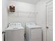 Laundry room with a washer and dryer and a wire shelf for storage at 600 Bullrush Ct, Davenport, FL 33837