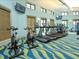 Well-equipped gym featuring treadmills, bikes, and other exercise machines in a modern fitness center at 8923 Azalea Sands Ln, Davenport, FL 33896