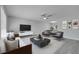 Bright living room with modern furnishings, a sleek coffee table, and plenty of natural light at 8960 Se 88Th Pl, Ocala, FL 34472