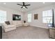 Upstairs living room with neutral tones and carpet at 985 Huntspoint St, Winter Garden, FL 34787