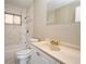 Updated bathroom featuring a marble tiled shower and modern fixtures at 1389 Rural Hall St, Deltona, FL 32725