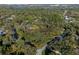 A vibrant aerial view showcasing mature trees, lush surroundings, and neighborhood streets at 140 Sweet Bay Cir, Lake Mary, FL 32746