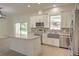 Modern kitchen boasting stainless steel appliances, center island, and white cabinets at 216 Homewood Dr, Sanford, FL 32773