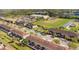 Community aerial view highlighting the residential area, parking, and school nearby at 2165 Leather Fern Dr, Ocoee, FL 34761