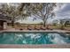 Gorgeous pool with lounging chairs, scenic views, and lush landscaping at 31707 Orange St, Sorrento, FL 32776