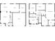 Floor plan of the house showing the layout of the rooms on the first and second floors with labels for each room at 4655 Ross Lanier Ln, Kissimmee, FL 34758