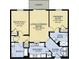 Floor plan of a 2-bedroom unit with a lanai, living/dining room, and owner's suite at 4814 Cayview Ave # 407, Orlando, FL 32819