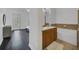 Modern bathroom features a double sink vanity and separate tub at 506 Mirasol Cir # 202, Celebration, FL 34747