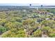 Aerial image of homes nestled among lush trees and East Lake Tohopekaliga in the background at 5374 Crooked Oak Cir, St Cloud, FL 34771