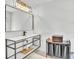 Modern bathroom vanity with laundry storage at 5374 Crooked Oak Cir, St Cloud, FL 34771