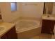 Bathroom with a large bathtub, vanity, and a small window at 6321 Redwood Oaks Dr, Orlando, FL 32818