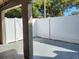 A private patio enclosed with a white fence, providing an intimate outdoor space at 824 Town Cir # 101, Maitland, FL 32751