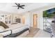 Open main bedroom features tray ceilings, a ceiling fan, and a walk-in-closet at 17220 Countrybrook Ln, Orlando, FL 32820