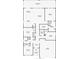 Detailed floor plan showcasing the layout of the house, including the kitchen, living room, bedrooms, and bathrooms at 1822 Castleton Dr, St Cloud, FL 34771