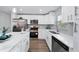 Modern kitchen featuring quartz countertops, stainless steel appliances, and white cabinetry at 2311 Ashland Blvd, Orlando, FL 32808
