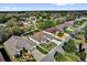 Aerial view of the property showcasing the yard, roof, and surrounding neighborhood at 24515 Bocage Way, Leesburg, FL 34748