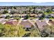 Aerial view of property showcasing the backyard, roof and neighborhood at 24515 Bocage Way, Leesburg, FL 34748