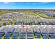 Aerial view of the neighborhood with community amenities and well-maintained homes at 3320 Lilac Way, Davenport, FL 33897