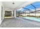 Back patio and swimming pool with screened enclosure at 3320 Lilac Way, Davenport, FL 33897