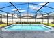 View of the backyard swimming pool and screen enclosure at 3320 Lilac Way, Davenport, FL 33897