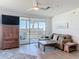 Comfortable living room features water views and modern decor at 434 Bouchelle Dr # 202, New Smyrna Beach, FL 32169