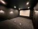 Home theater room with large screen and custom lighting at 7638 Whitemarsh N Way, Kissimmee, FL 34747