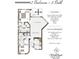 This is a floor plan featuring two bedrooms, two bathrooms, and a patio/balcony at 8763 Worldquest Blvd # 5103, Orlando, FL 32821