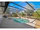 Sparkling backyard pool in a screened enclosure with lush, tropical landscaping at 907 Almond Tree Cir, Orlando, FL 32835