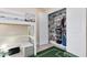 Bedroom featuring a loft bed with basketball hoop and organized closet space at 13800 Chauvin Ave, Orlando, FL 32827