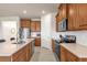 Beautiful kitchen with stainless steel appliances and modern finishes at 1452 Hopedale Pl, Sanford, FL 32771