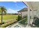 Stunning view from the balcony with a hot tub overlooking the lush golf course at 1543 Corolla Ct, Reunion, FL 34747