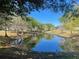Scenic pond view reflecting the blue sky and surrounding trees creating a serene and picturesque setting at 2954 Willow Bay Ter, Casselberry, FL 32707