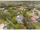 Aerial view of home with screened pool, landscaping and golf course in the background at 2991 Timpana Pt, Longwood, FL 32779