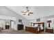 Comfortable main bedroom featuring ceiling fan, furnishings, and carpeted floors at 2991 Timpana Pt, Longwood, FL 32779