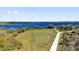 Aerial view of community dog park and a scenic lake view providing an ideal recreational space at 429 N Andrea Cir, Haines City, FL 33844