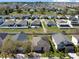 Community aerial view of homes with fenced backyards, manicured lawns and street access at 734 Andalusia Loop, Davenport, FL 33837