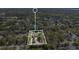 Overhead shot of an extensive property surrounded by mature trees, outlining the property's boundaries at 8244 Oakland Pl, Orlando, FL 32819