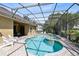 Beautifully enclosed pool and jacuzzi area surrounded by a lush green golf course at 1720 Bridgets Ct, Kissimmee, FL 34744