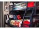 Close up of bedroom featuring a stylish blue bunk bed with superhero themed bedding at 3428 Lilac Way, Davenport, FL 33897