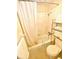 Clean, bright shower with curtain, towels, and essential amenities at 4268 Lake Underhill Rd # 4, Orlando, FL 32803