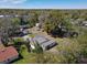 Aerial view of a well-situated home in a quiet neighborhood, showcasing mature trees and a clear street layout at 709 S Parsons Ave, Deland, FL 32720