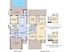 Detailed floor plan showcasing the layout of the house, including rooms, bathrooms, garage and outdoor living at 7376 Oakmoss Loop, Davenport, FL 33837