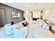 Sophisticated living room with contemporary decor, plush seating, and a sleek entertainment center at 10032 Brocksport Cir, Gotha, FL 34734