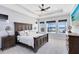 Spacious main bedroom with tray ceiling and many windows offers a relaxing retreat at 13059 Stoddart Ave, Orlando, FL 32827