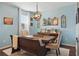 Charming dining area featuring rustic table set, soft lighting, and bright window at 1325 Seburn Rd, Apopka, FL 32703