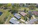 Aerial view of neighborhood houses, including fenced in backyards with pools at 2511 Chatham Cir, Kissimmee, FL 34746